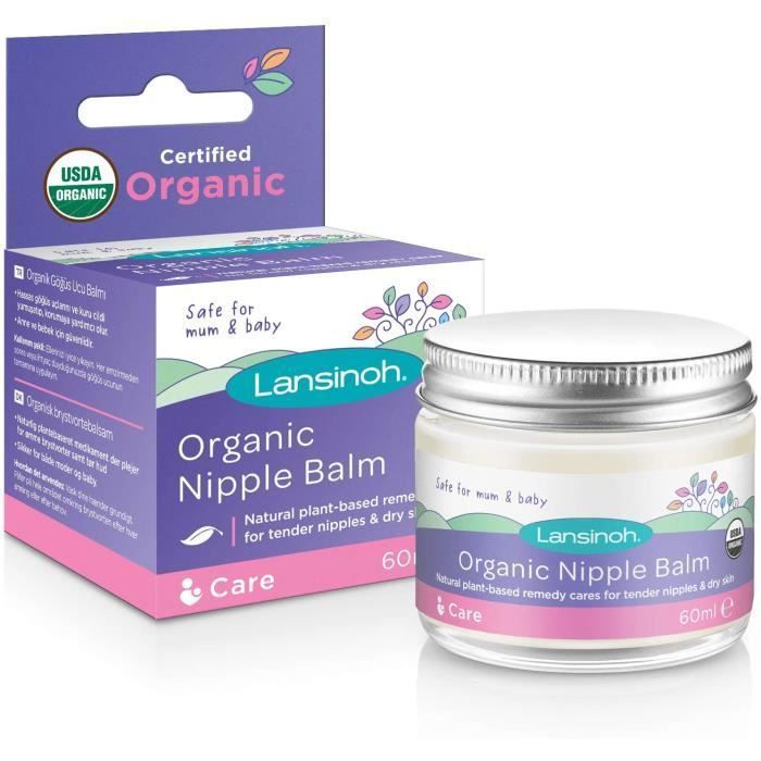Baume pour mamelons - Lansinoh - 60ml - Naturel - Bio - Hypoallergénique