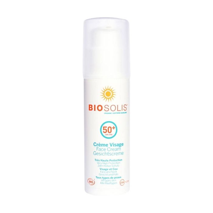 BIOSOLIS - Crème solaire visage SPF50+ 50 ml de crème