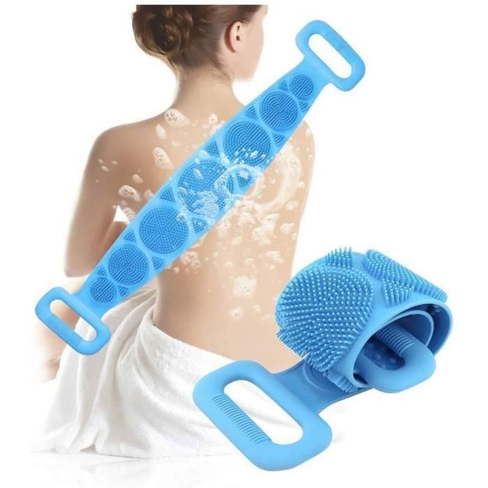 Brosse de bain silicone - Non spécifié - Double face - 28 pouces - Exfoliation - Massage du dos