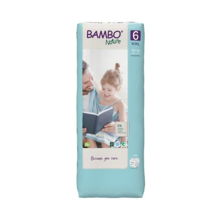 Bambo Nature Couche Taille 6 16+kg Tall Pack 40 unités