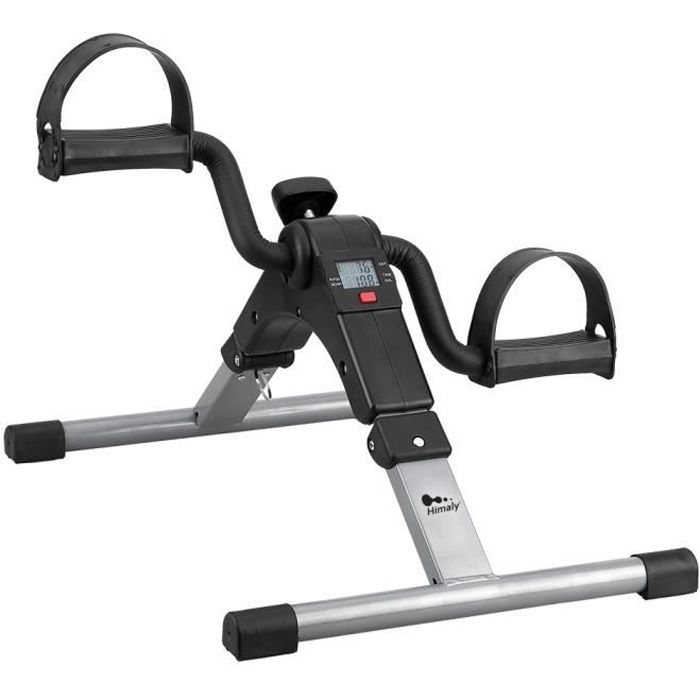 Pédalier bras/jambes - Himaly - Exerciseur pliable - Mini Vélo d'Appartement Argent