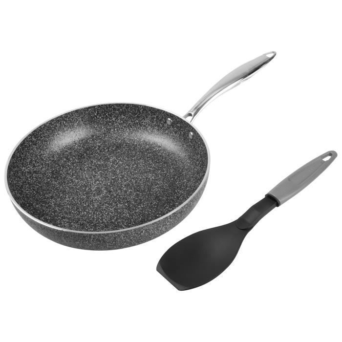 Poêle - Lamacom - Moulaty - Ø28 cm - Anti-adhésif - Inox