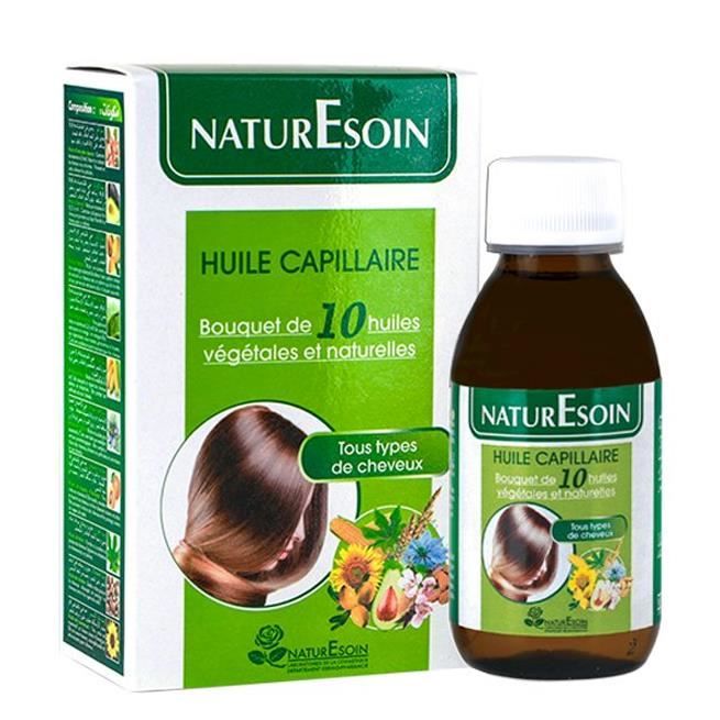 NaturEsoin Huile Capillaire 10 Bain d'Huiles Végétales - 125 ml