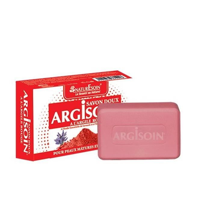 NaturEsoin Argisoin Savon à l'Argile Rouge- 125 G