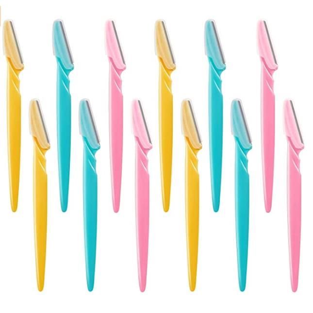 12 Pièces Rasoir à Sourcils Shaper Shavers Rasoirs pour les Femmes et les Hommes Dissolvants pour le Visage