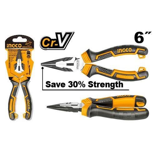 Pince à bec long haute performance 160mm - HHLNP28160 - INGCO