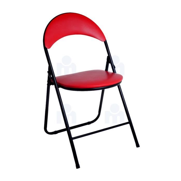 CHAISE PLIABLE ROUGE - 45X44X79CM