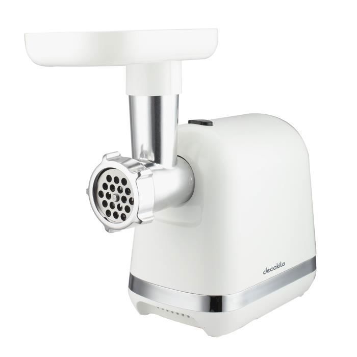 Hachoir à viande - DECAKILA - 600W - Blanc - Fonction de rotation - Fonction de stockage