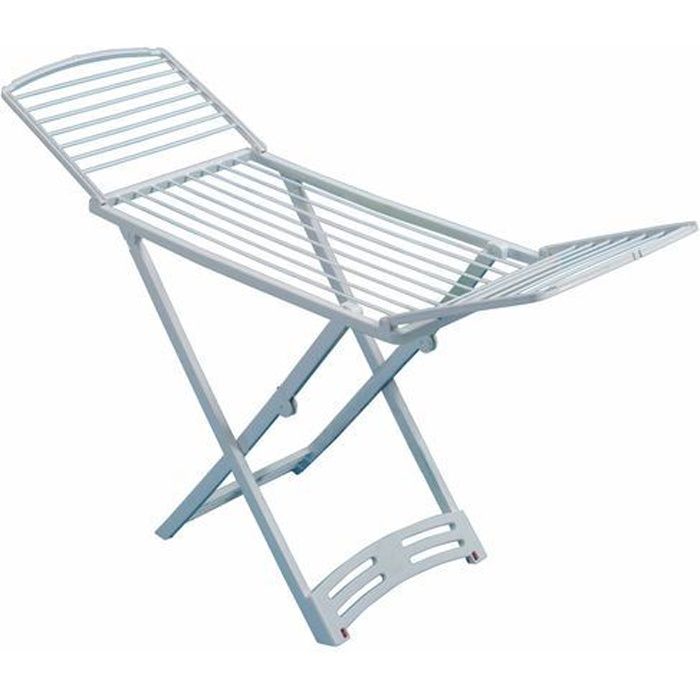 GIMI Séchoir à linge résine extensible 20m Blanc ETENDAGE ZAFFIRO