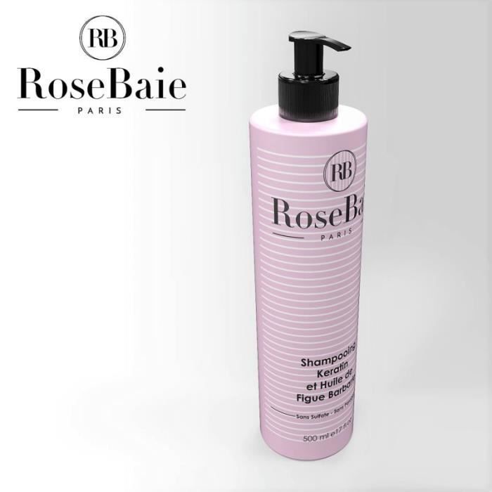 Shampooing kératine et huile de figue de Barbarie RoseBaie 500 ml