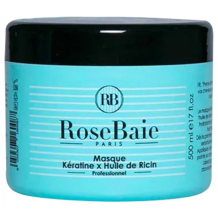 Masque - RoseBaie - Huile de Ricin - 500 ml - Sans Parabène - Tous types de cheveux