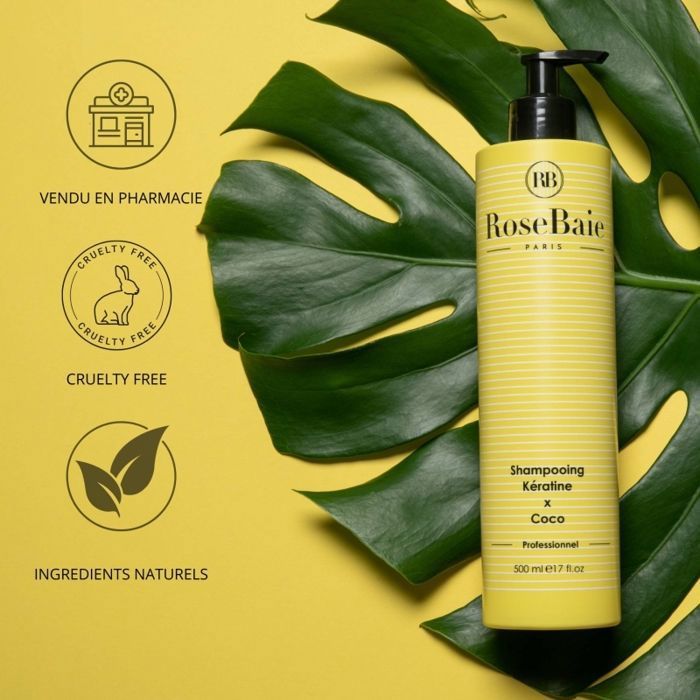 Rosebaie Shampooing Kératine et Coco 500 ml