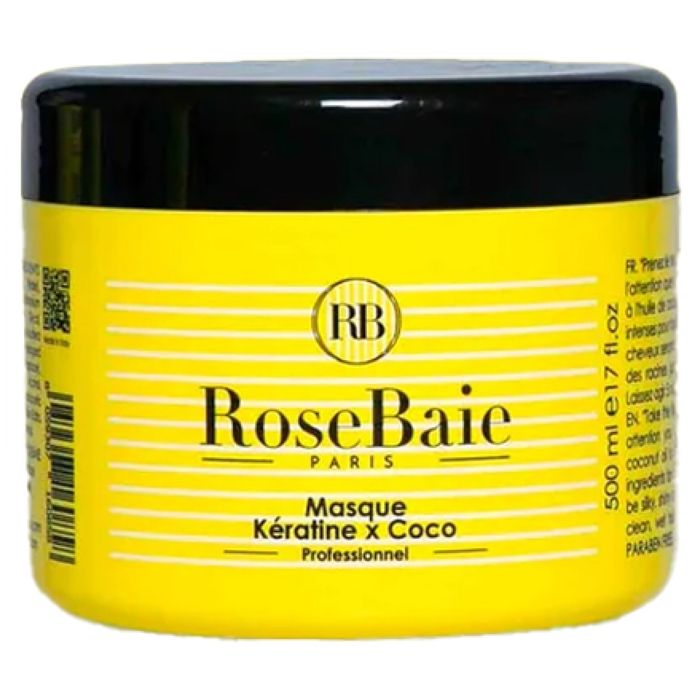 Masque - ROSEBAIE - Kératine x Coco - 500 ml - Sans sulfates - Sans parabens