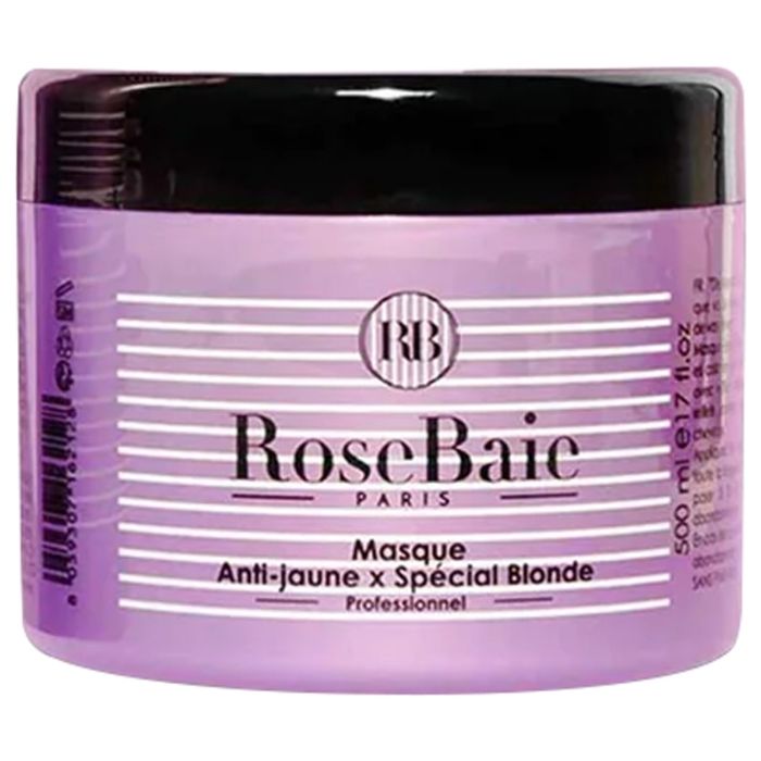 Masque capillaire - Rosebaie - Anti-jaune - 500 ml - Cheveux blonds et gris - Sans parabène