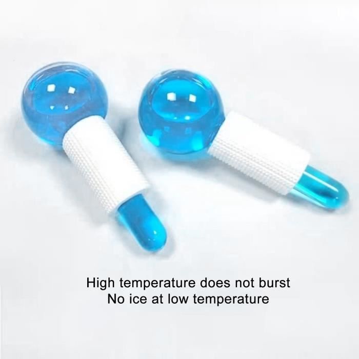 TRAITEMENT SPECIFIQUE VISAGE OU CORPS Boule de visage 2pcs Set Exercice Cool Polyatile Verre style-Blue1