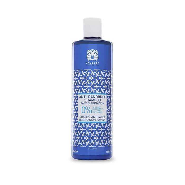 Válquer Shampooing anticaspa. Elimine la Caspa. Shampooing Zero ; sans sulfatos -400 ml - Válquer Premium