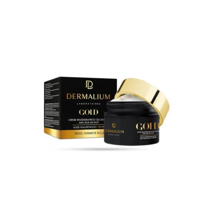 dermalium gold creme regeneratrice cellulaire anti âge de nuit 50ml