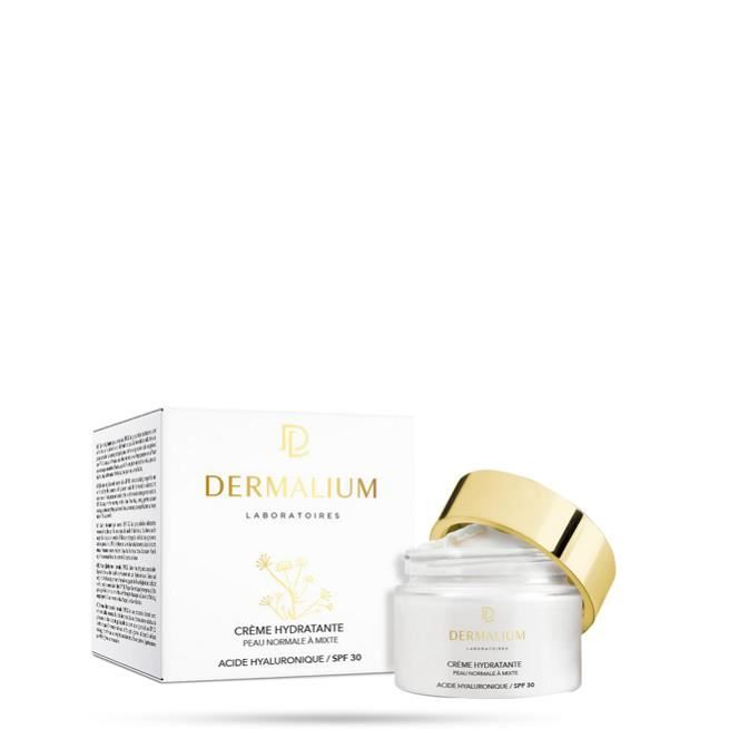 dermalium creme hydratante spf 30 peau normale à mixte