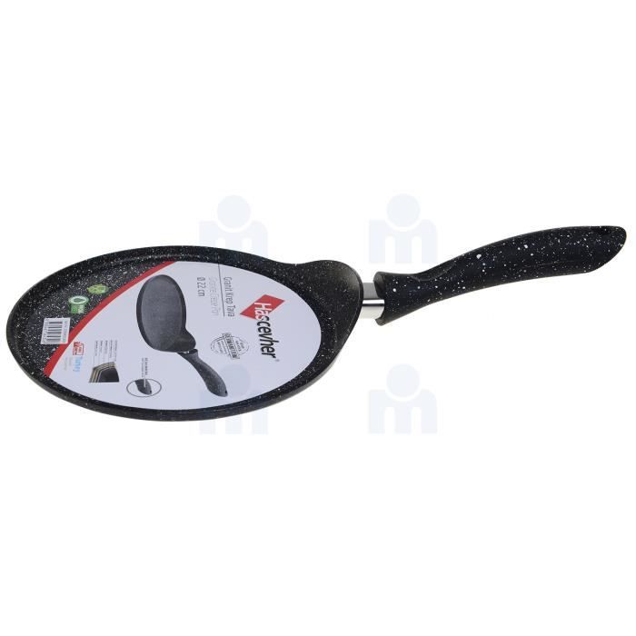 Crêpière en granit 22cm épaisseur 3mm noire HASCEVHER