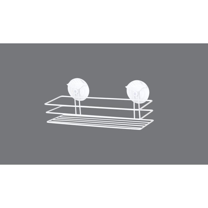 COIN RECTANGULAIRE À VENTOUSE MÉTAL