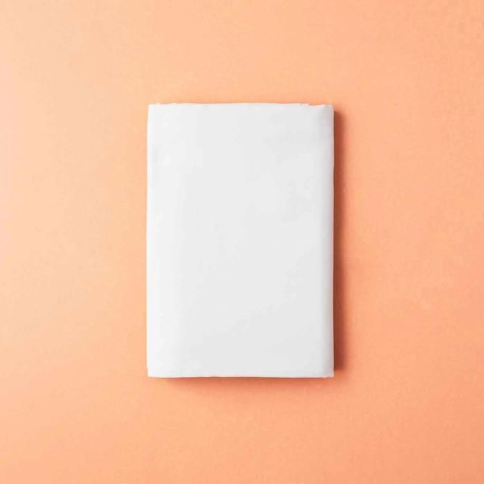 Drap plat - BELLA MAISON - 100x200 cm - Couleur blanc - Fibre naturelle - Lavable à 30°C