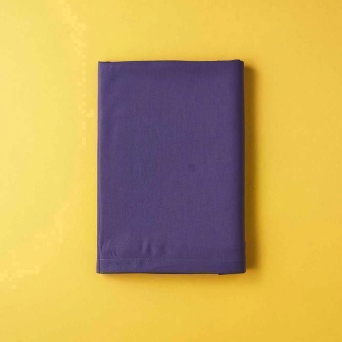 Drap-housse simple - Basic - Violet - 100 x 200 x 35 cm - 100% coton ranforce - Lavable en machine