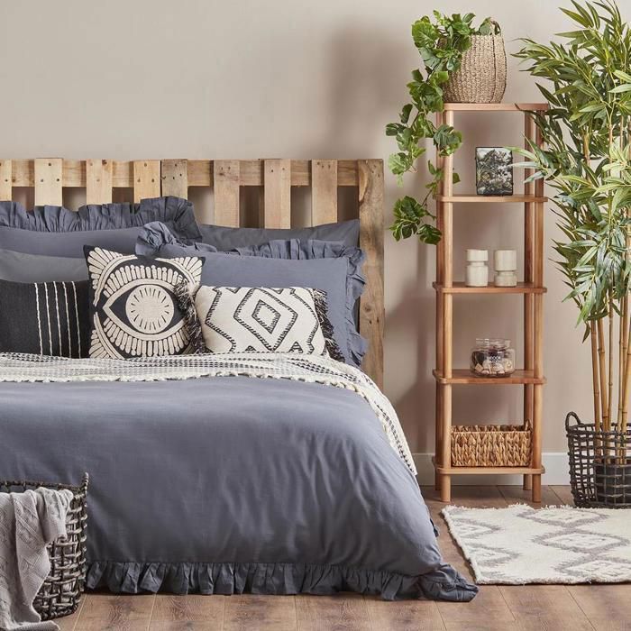 Housse de couette - BELLA MAISON - Anthracite - 200x220 cm - 100% coton - Certifié OEKO-TEX