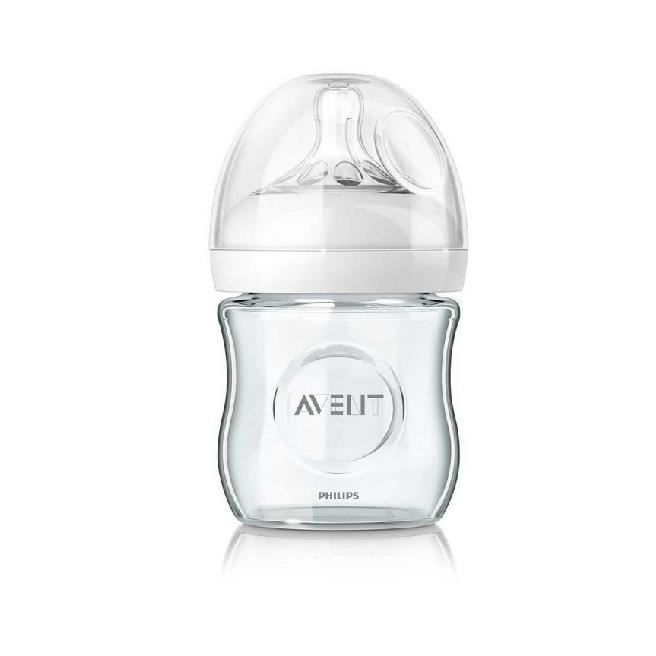 avent biberon naturel en verre cam 0m 120ml scf051-17
