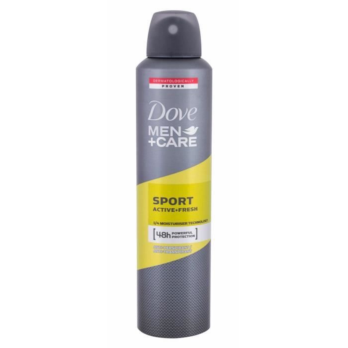 Déodorant Dove Hommes + Soin Sport Actif + Frais - 250ml - Antisudorifique