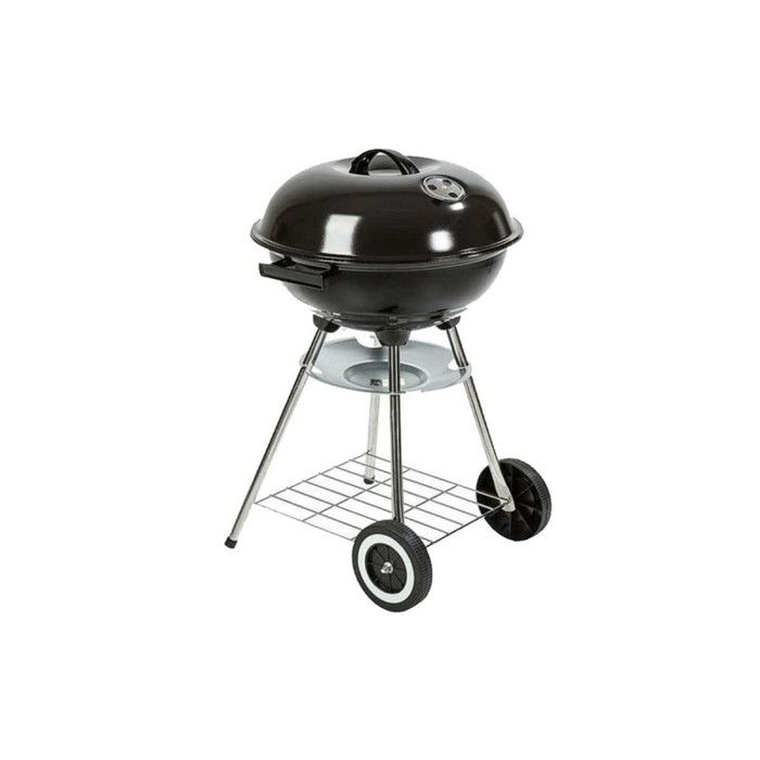Barbecue avec couvercle et roues - Métal - Diamètre 41 cm