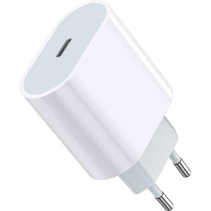 ADAPTATEUR SECTEUR 20W USB C Chargeur Rapide,Adaptateur Secteur Type-C Quick Charge PD 3.0 Compatible avec iPhone 12 Mini Pro Ma27