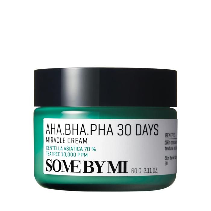 Crème Anti Acné - SOME BY MI - Miracle Crème AHA BHA PHA - 60 g - Non Grasse - Hydratante