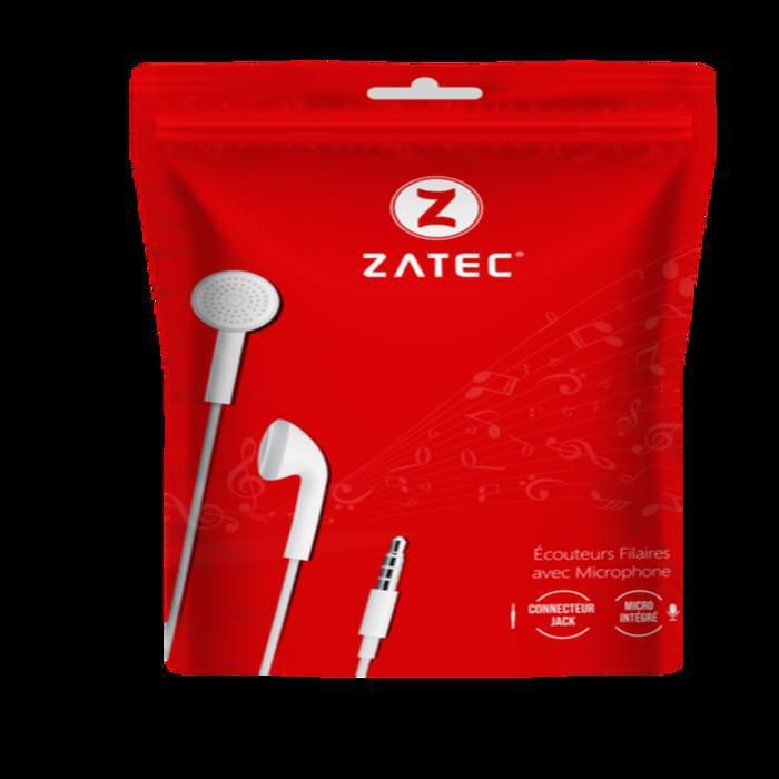 Écouteurs Intra-auriculaires - ZATEC - M 6S - Blanc - Filaire - Résistant à la transpiration