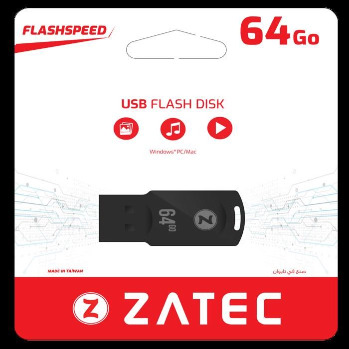 Clé USB - ZATEC - Flashspeed - 64 Go - USB 3.0 - Vitesse de lecture 20-30 Mo/s