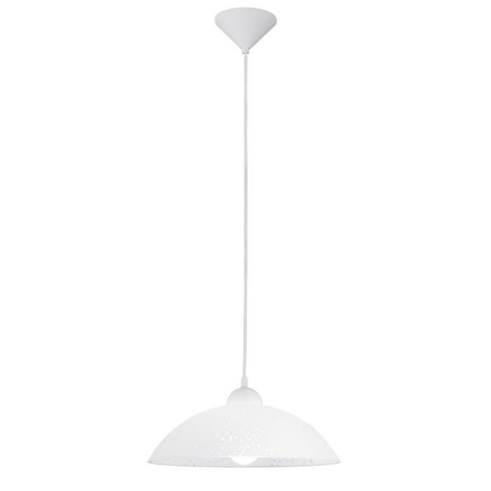 Suspension - Vetro - Blanc - 1x60w - E27 - Intérieur