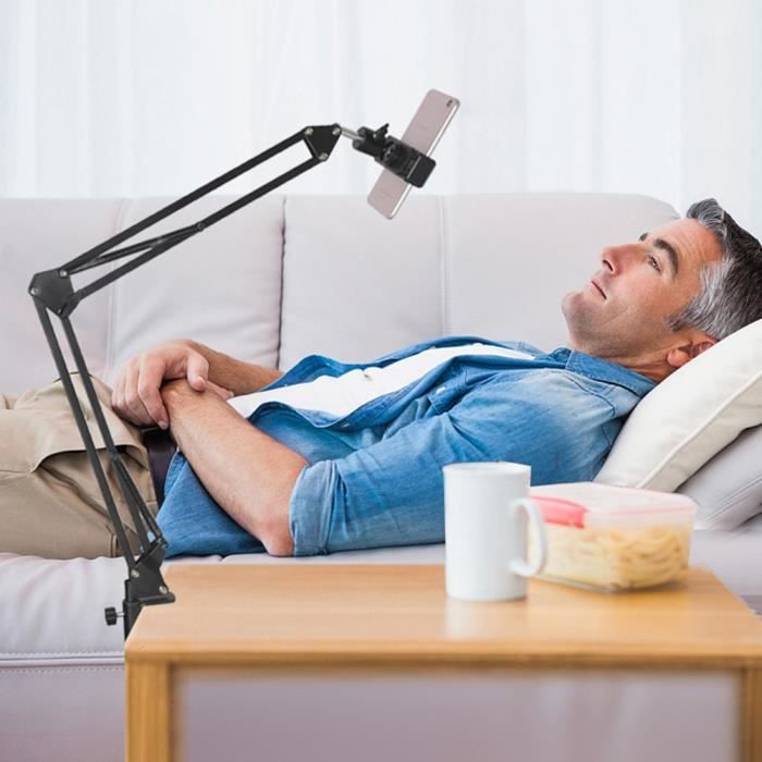 Support universel flexible de téléphone portable de montage paresseux de rotation de 360 ​​bras long pour le bureau de lit HB057