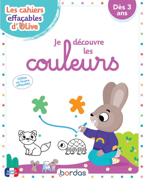 Cahier effaçable - Bordas - Je découvre les couleurs - 280x225 - Pour enfants - Mixte