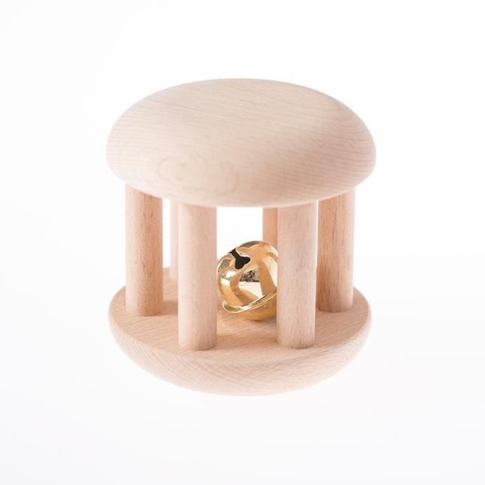 Hochet en bois avec clochette.