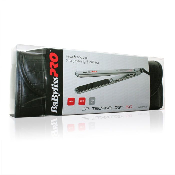 Pince à lisser - Babyliss Pro - Nano Sleek EP Technology 5.0 - Titane - 150°-230° - Plaques étroites