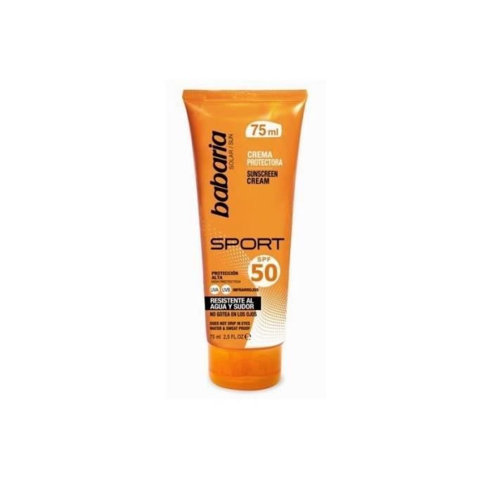 BABARIA CREMA PROTECTORA SOLAR FACIAL SPORT SPF 50 75ML