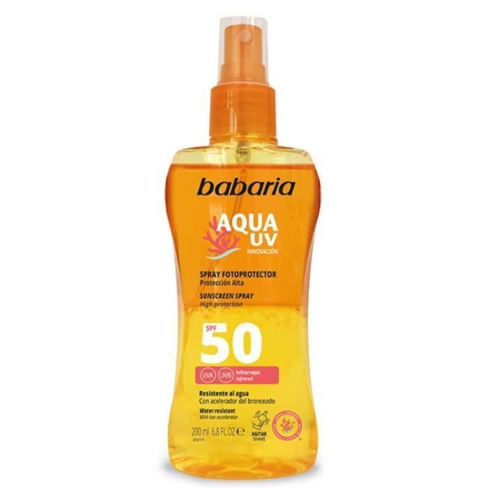 BABARIA AQUA UV FOTOPROTECTOR SPF50 SPRAY 200 ML
