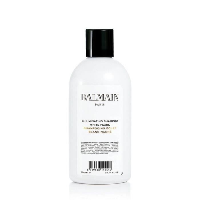 Balmain Shampooing illuminateur White Pearl Shampooing correcteur de teintes pour cheveux blonds et décolorés 300ml