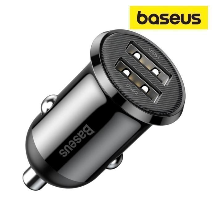 Chargeur de voiture - Baseus - CCALLP-01 - 4.8A - Double USB - Noir