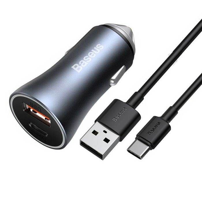 Chargeur de voiture - Baseus - Golden Pro - 40 W - USB-A et USB-C - Charge rapide