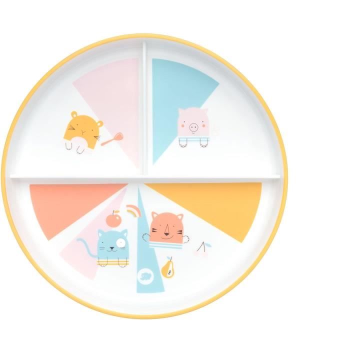 BEBE CONFORTASSIETTE D'APPRENTISSAGE AVEC COMPARTIMENTS - DOMINO