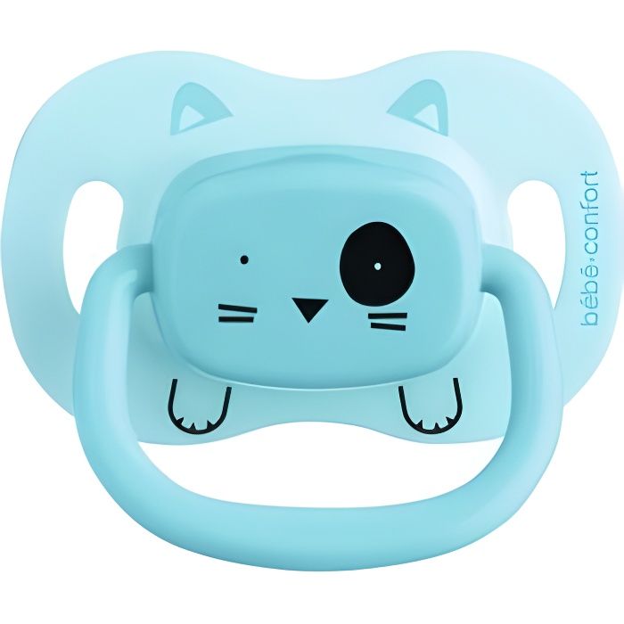 BEBE CONFORT 2 Sucettes Reversible Soothers Silicone 18/36 - Bleu - Minimalist Animals