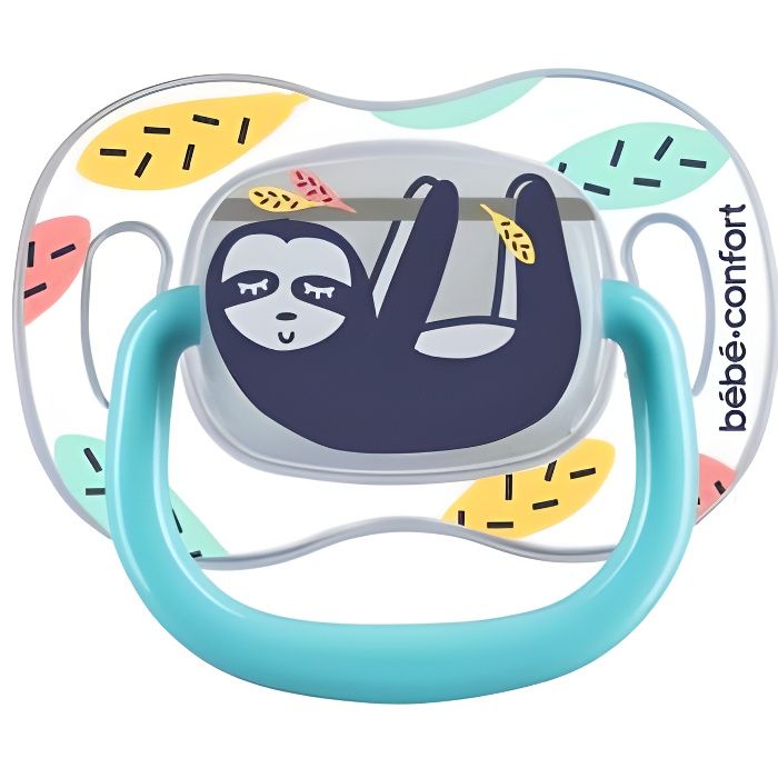 BEBE CONFORT 2 Reversible Soothers Silicone 6/36- Phospho Multicolor - Lazy Sloth