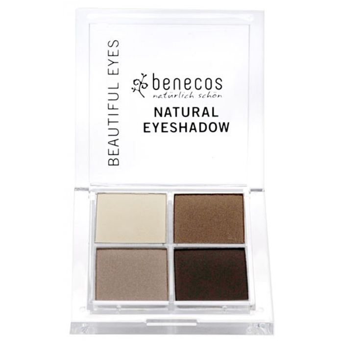 Fard à paupières - Benecos - Coffee & Cream - 4 couleurs - Non waterproof - Certifié BDIH