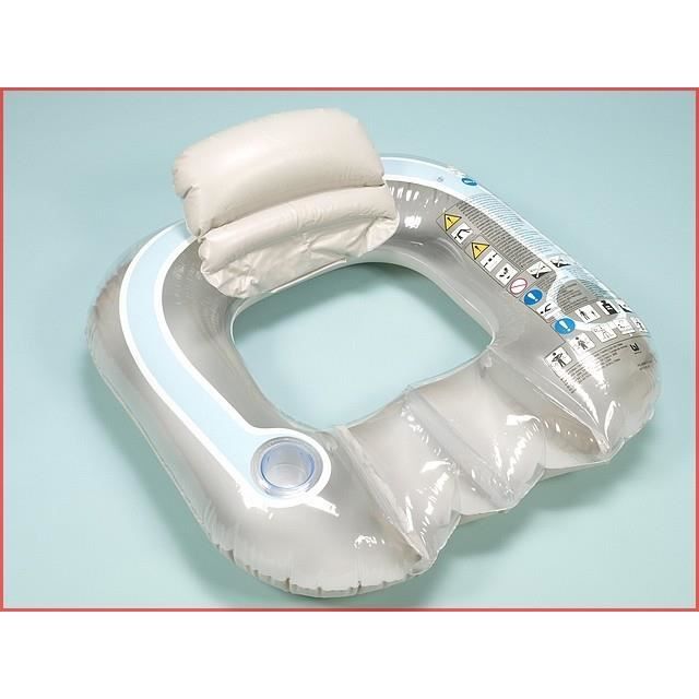 Bouée gonflable - Chaise piscine - 1.02m - Vinyle résistant - Soupape de sécurité - Gris