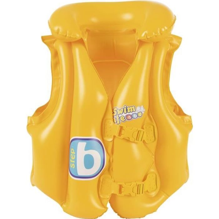 Gilet de natation pour enfant BESTWAY Swim Safe Step B - 3 chambres de sécurité - 51 x 46 cm